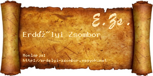 Erdélyi Zsombor névjegykártya